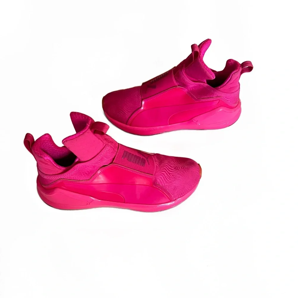 Puma Fierce Pink Bright Trainer Sneaker Size 6 - Picture 2 of 6